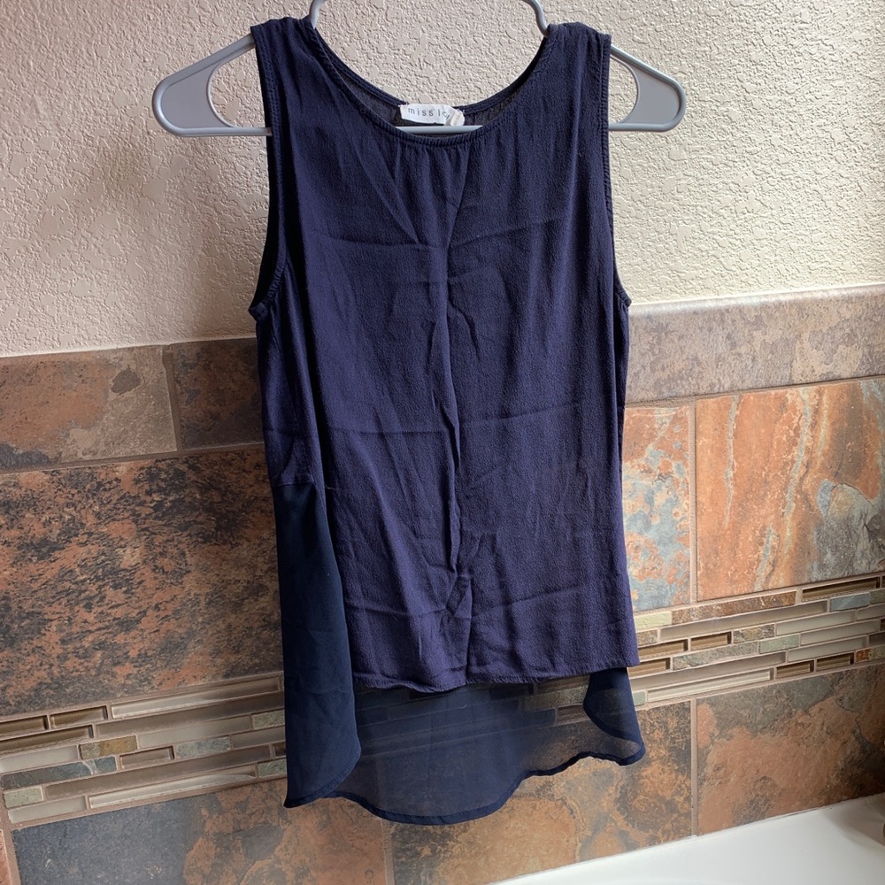 Mission navy blouse tank